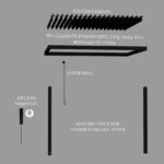 Backyard Discovery Evanston 12 x 10 louvered pergola exploded assembly view