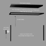 Backyard Discovery Evanston 18 x 10 louvered pergola exploded assembly view
