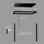 Backyard Discovery Evanston 10 x 10 louvered pergola exploded assembly view