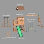 Backyard Discovery Montpelier wooden playset exploded assembly view