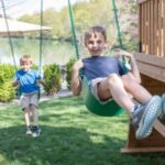 Backyard Discovery Endeavor II gray playset swings