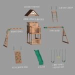 Backyard Discovery Adventurer wooden playset exploded assembly view