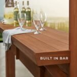 Backyard Discovery Ashland pergola built-in serving bar top