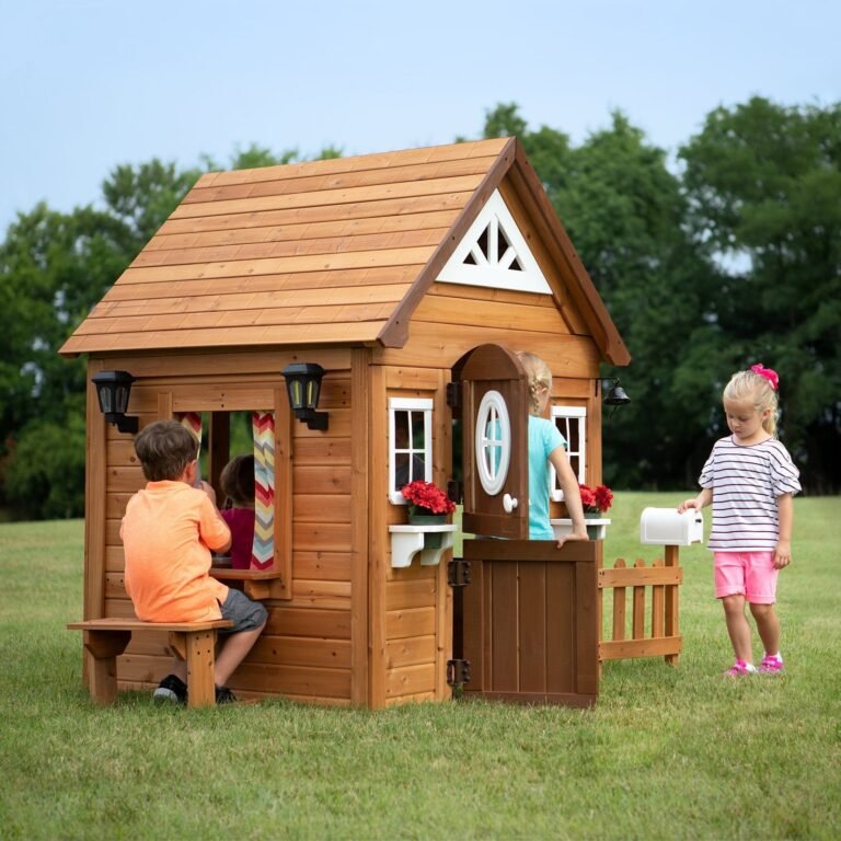 Backyard Discovery Aspen wooden kids backyard playhouse