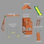 Backyard Discovery Atlantis wooden playset exploded assembly view