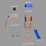 Backyard Discovery Aurora wooden playset exploded assembly view