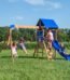 Backyard Discovery Aurora wooden backyard playset and swing set