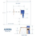 Backyard Discovery Aurora playset dimensions diagram