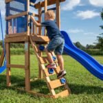 Backyard Discovery Aurora playset rock-wall ladder