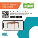 Beaumont 16 ft. x 12 ft. Outdoor Patio Pergola BILT guided assembly information