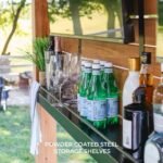 Backyard Discovery Cedar Springs patio bar integrated storage shelf