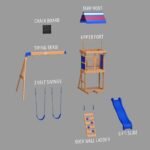 Backyard Discovery Bay Pointe wooden playset exploded assembly view