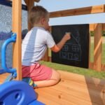 Backyard Discovery Bay Pointe playset built-in chalkboard