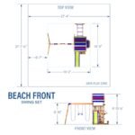 Backyard Discovery Beach Front playset dimensions diagram