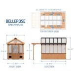 Backyard Discovery Bellerose 11 x 7 greenhouse dimensions diagram