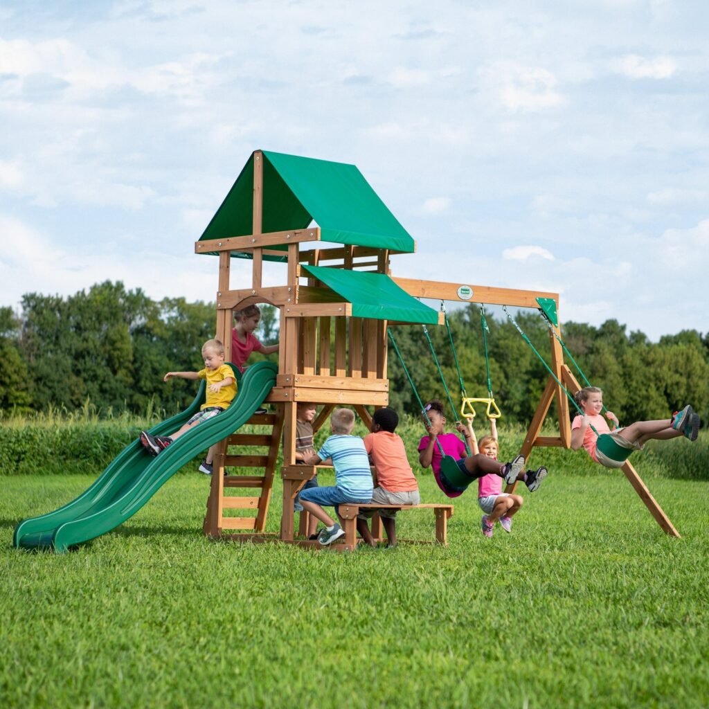 Belmont Wooden Backyard Playset & Swing Set alternate product view