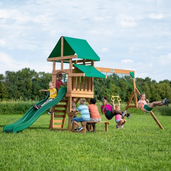 Belmont Wooden Backyard Playset & Swing Set alternate product view