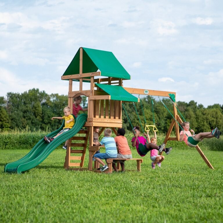 Belmont Wooden Backyard Playset & Swing Set alternate product view