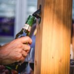 Backyard Discovery Cedar Springs patio bar built-in bottle opener