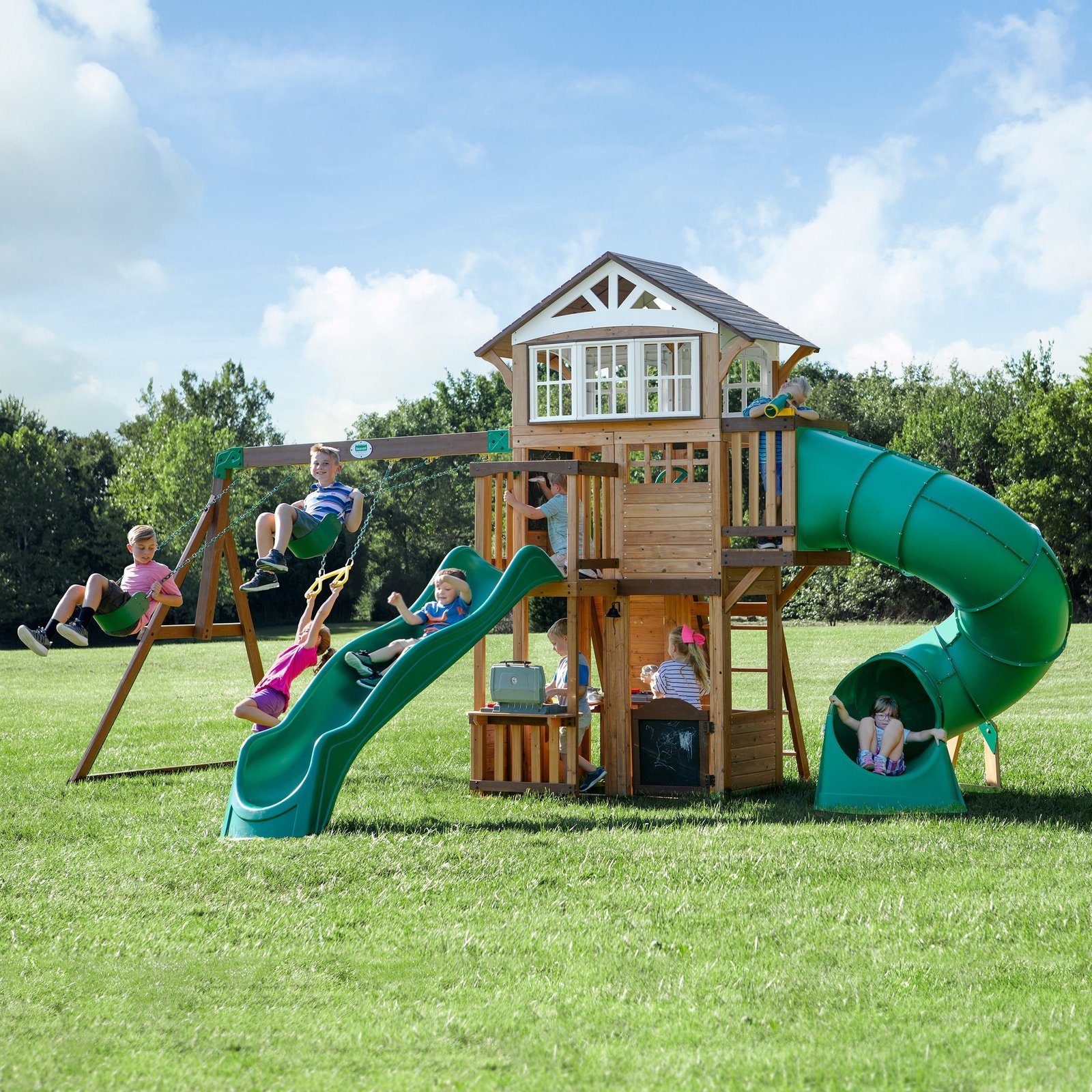 Bristol-Point-Wooden-Swing-Set.jpg Backyard Discovery Bristol Point wooden backyard playset and swing set