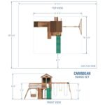 Backyard Discovery Caribbean playset dimensions diagram