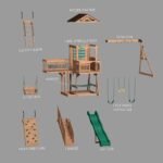 Backyard Discovery Caribbean wooden playset exploded assembly view