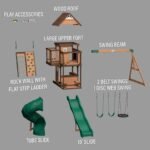 Backyard Discovery Cedar Cove wooden playset exploded assembly view