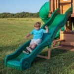Backyard Discovery Cedar Cove playset speedy wave slide
