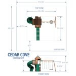 Backyard Discovery Cedar Cove playset dimensions diagram