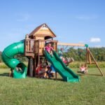 Backyard Discovery Cedar Cove wooden backyard playset and swing set