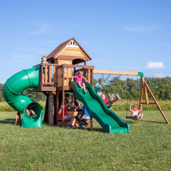 Backyard Discovery Cedar Cove wooden backyard playset and swing set