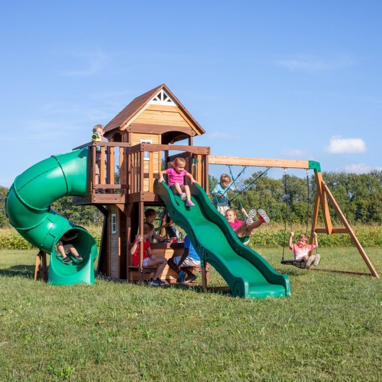 Backyard Discovery Cedar Cove wooden backyard playset and swing set