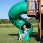 Backyard Discovery Cedar Cove playset spiral tube slide