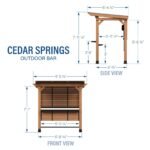 Backyard Discovery Cedar Springs patio bar dimensions diagram