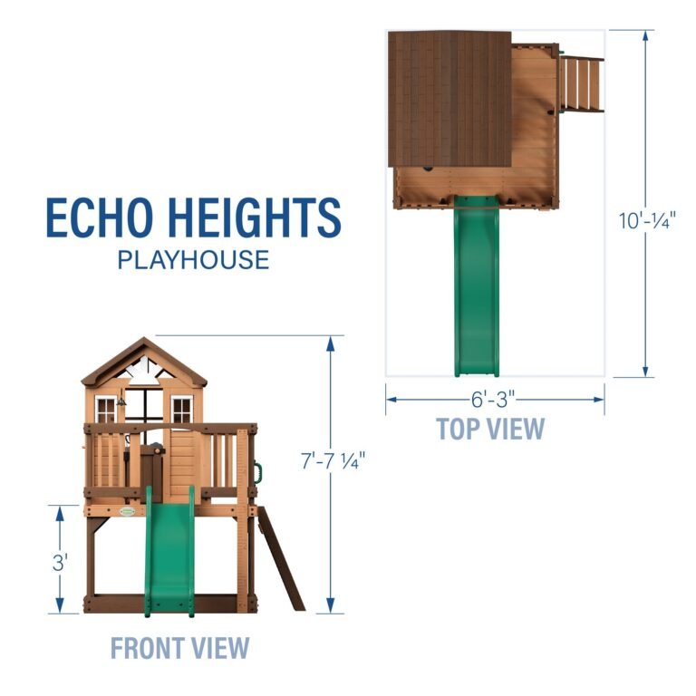 Backyard Discovery Echo Heights playhouse dimensions diagram
