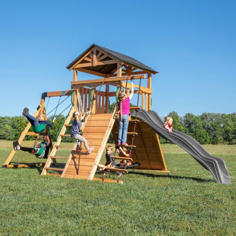 Backyard Discovery Endeavor wooden backyard playset and swing set