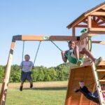 Backyard Discovery Endeavor gray playset swings