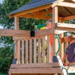 Backyard Discovery Endeavor gray playset telescope feature
