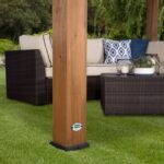 Backyard Discovery Beaumont 12 x 10 pergola support leg and anchoring detail