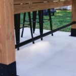 Backyard Discovery Cedar Springs patio bar built-in footrest