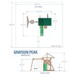 Backyard Discovery Grayson Peak playset dimensions diagram