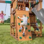 Backyard Discovery Highlander gray playset rock wall
