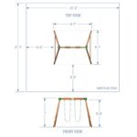Backyard Discovery Heavy-Duty Durango swing set dimensions diagram