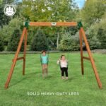 Backyard Discovery Heavy-Duty Durango swing set front view