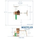Backyard Discovery Montpelier playset dimensions diagram