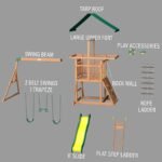 Backyard Discovery Mount McKinley wooden playset exploded assembly view