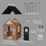Backyard Discovery Mystic cedar playhouse exploded assembly view