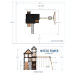 Backyard Discovery Mystic Tower playset dimensions diagram
