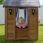 Backyard Discovery Mystic playhouse wide curtained window