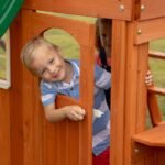 Backyard Discovery Oakmont playset lower playhouse front door